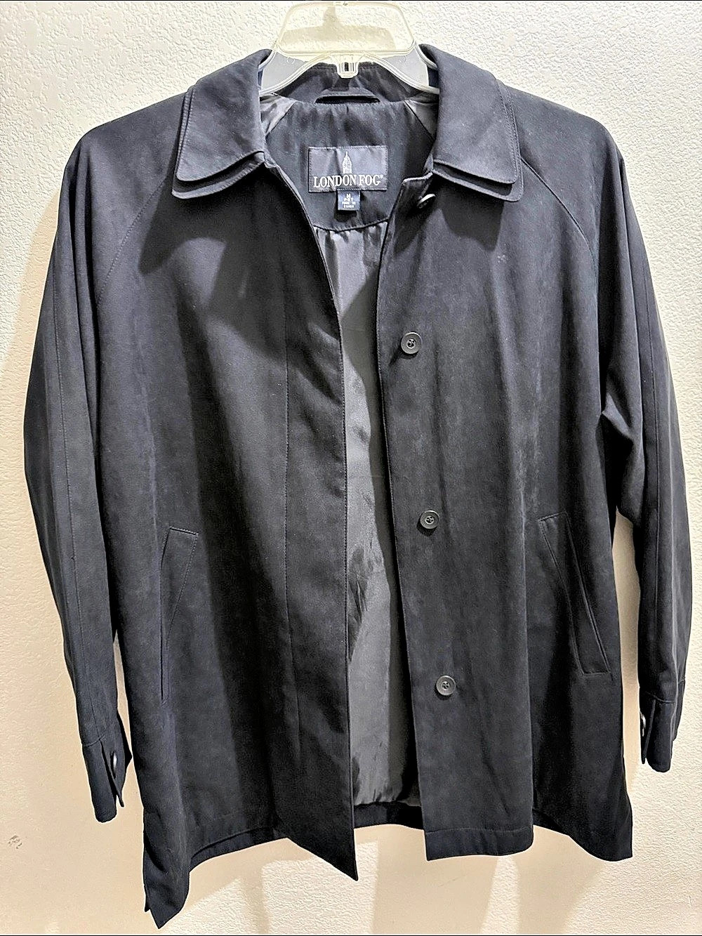 London Fog Women's Black Lightweight Jacket Satin Lined Like New Sz Med PET
